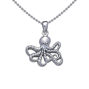 Octopus Silver Pendant with Chain Set TSE728 - Jewelry